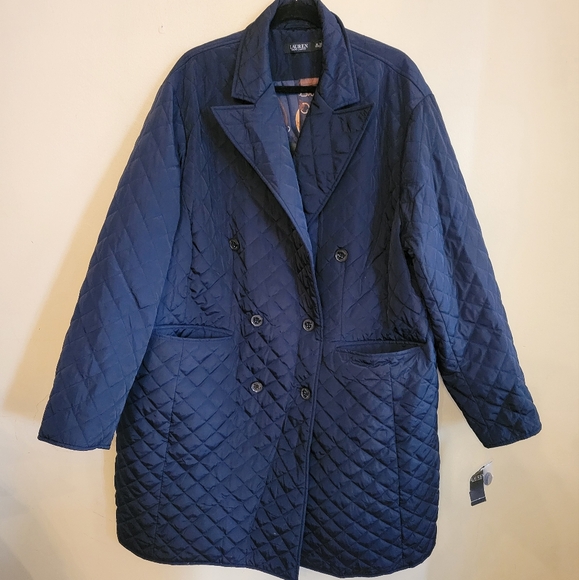 Lauren by Ralph Lauren navy blue quilted coat women's size 3x - Picture 2 of 5